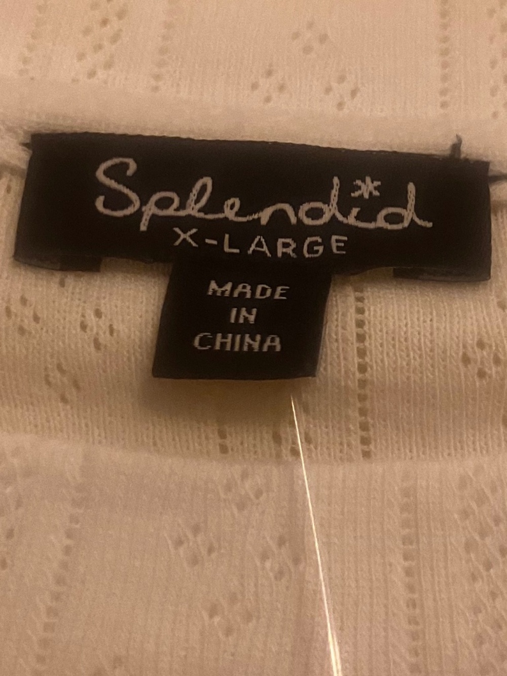 Splendid Ribbed Top Size XL White - Picture 4 of 9